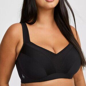 Torrid Black Mid Impact Underwire Sports Bra 46DDD